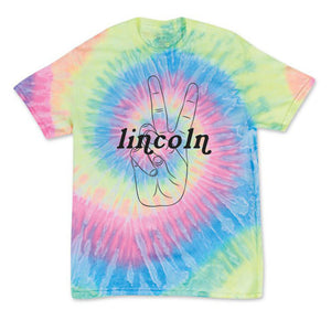 Lincoln Adult Tie Dye Tee - Day Glow
