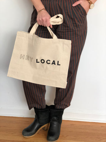 Hey Local Canvas Tote