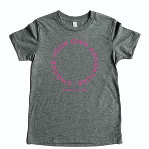 Lincoln Youth Adventure Tee - Pink Design