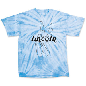 Lincoln Adult Tie Dye Tee - Columbia Blue
