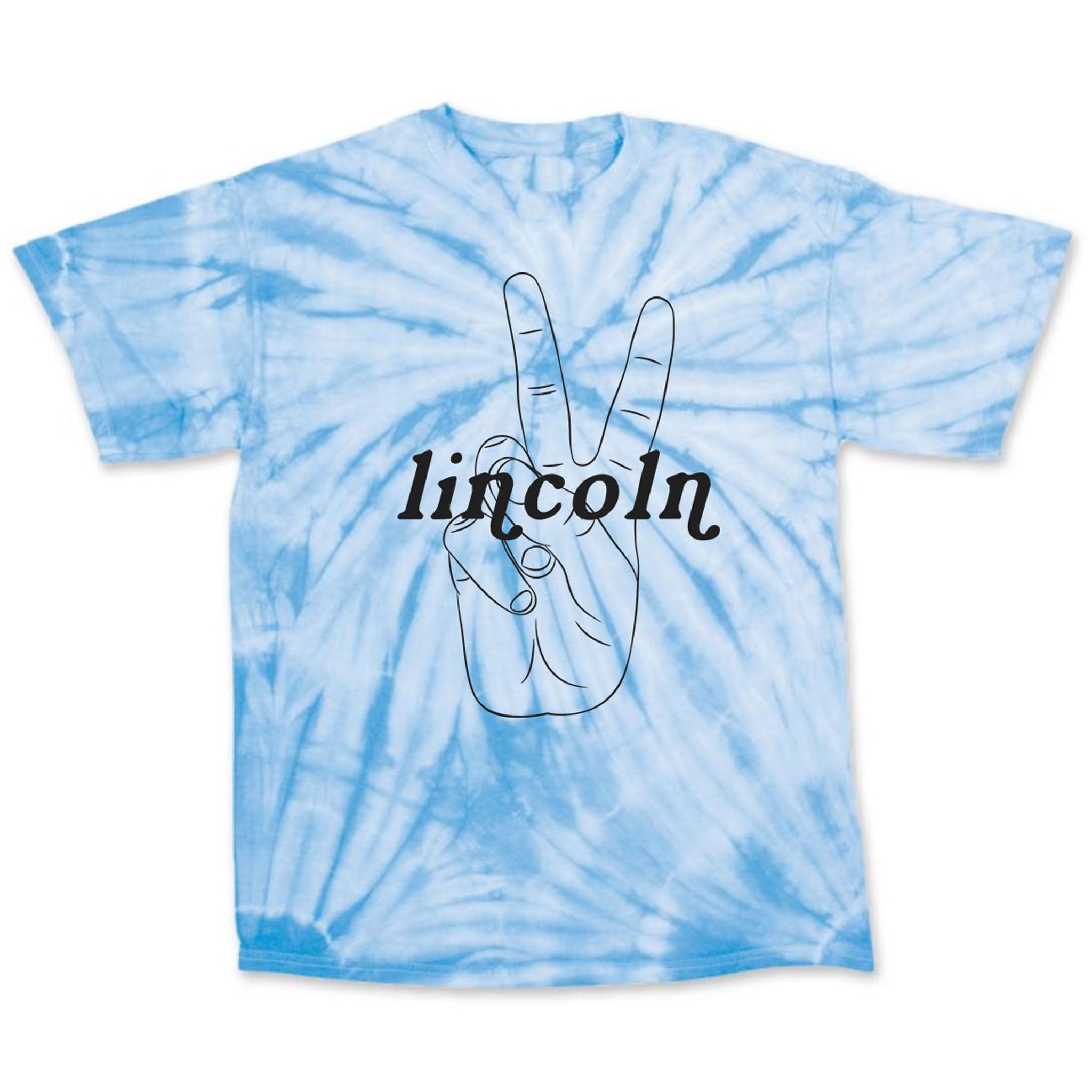 Lincoln Youth Tie Dye Tee - Columbia Blue
