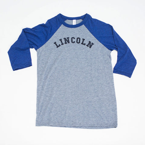 Lincoln Youth 3/4 Sleeve Baseball Tee