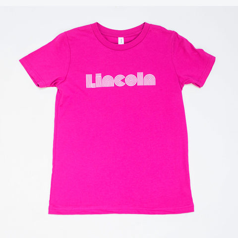 Lincoln Adult S/S Wavy Tee (Berry)