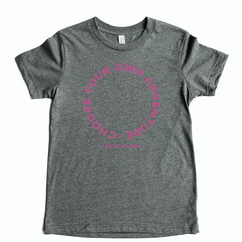 Lincoln Adult Adventure Tee - Pink Design