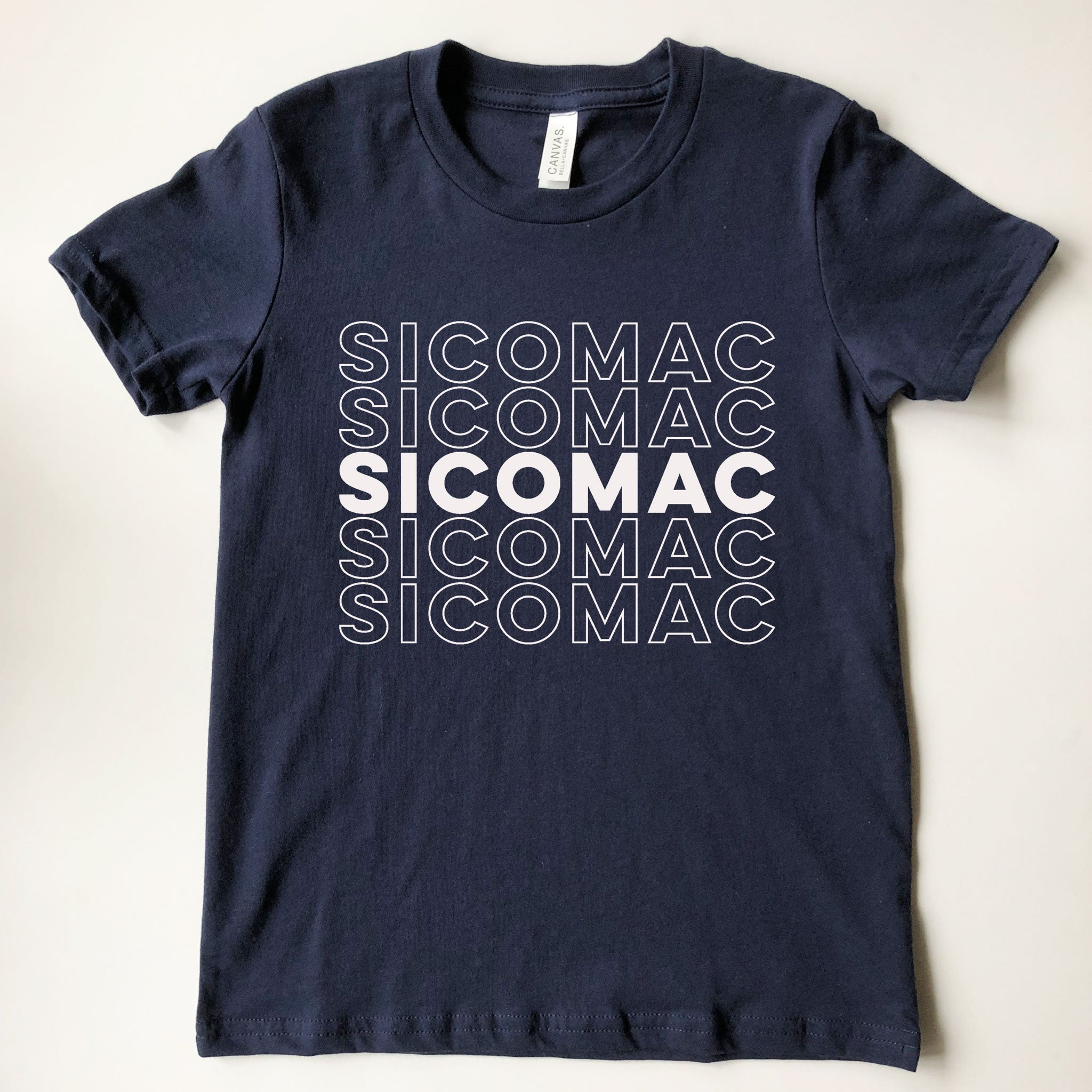 Sicomac Youth Short Sleeve 80's Retro Print Tee