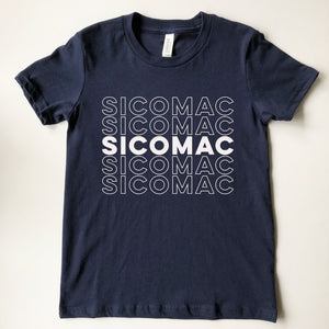 Sicomac Adult Short Sleeve 80's Retro Print Tee