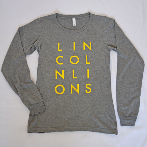Adult Long Sleeve Block Print Tee